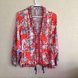 Free People Wildflower Cinched Kimono